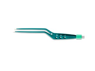 Disp. 8" (20.3cm) 3-Hole Style Non-Stick Bipolar Forceps W/Stop, Ins., 1.0mm