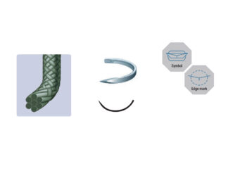 5-0 Polyester Suture, 8.0mm Trape Spatula, 1/4 45cm