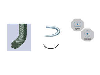 5-0 Polyester Suture, 10.0mm Taper Point, 3/8, 75cm