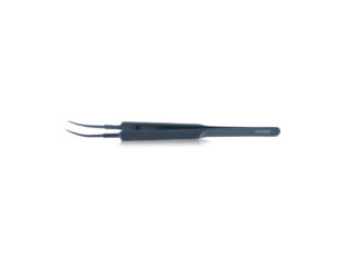 Round Body Forceps 100mm (4.0") - Curved 1 Into 2 Teeth