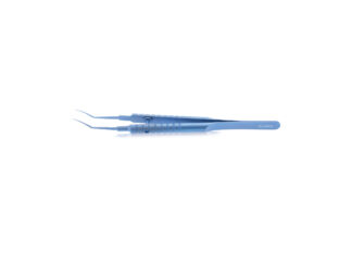Utrata Capsulorhexis Forceps 100mm (4") - Round Handle Curved Jaw