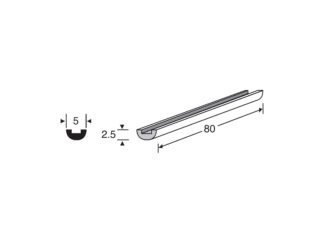 Grooved Scleral Sponge 2.5mm
