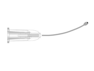 Olive Tipped Cannula 23G x 1" (0.64 x 25mm) - Curved